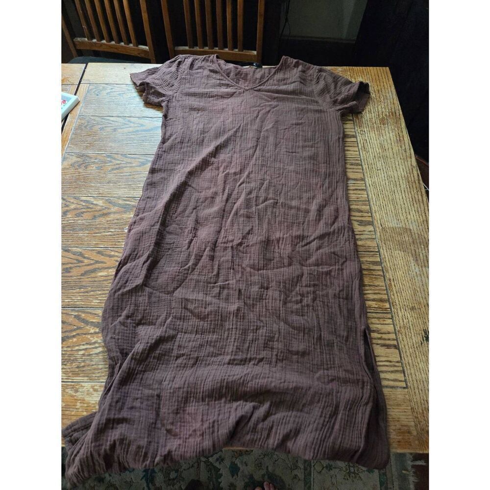 Jenni Kayne cotton shift dress in brown sz XS